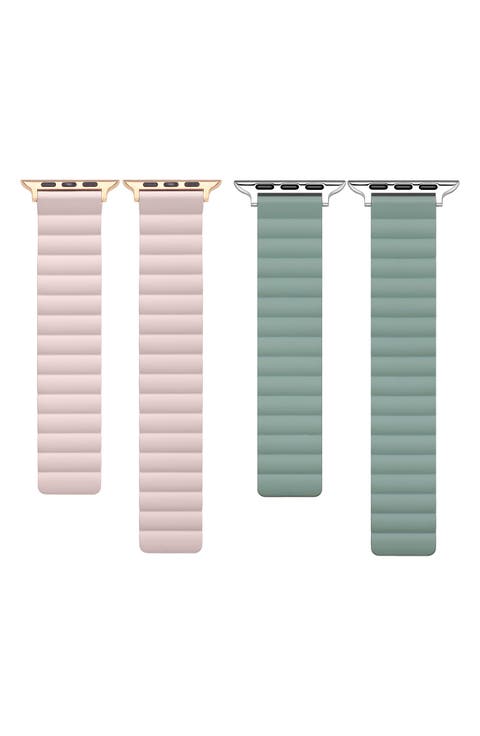 2-Pack Assorted Magnetic Silicone Apple Watch® Watchbands