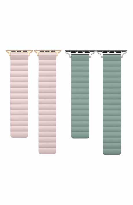 2-Pack Assorted Magnetic Silicone Apple Watch® Watchbands