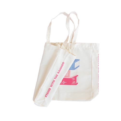 Jollity & Co Book Club Read Banned Books Large Canvas Tote Bags In Assorted Pre-pack