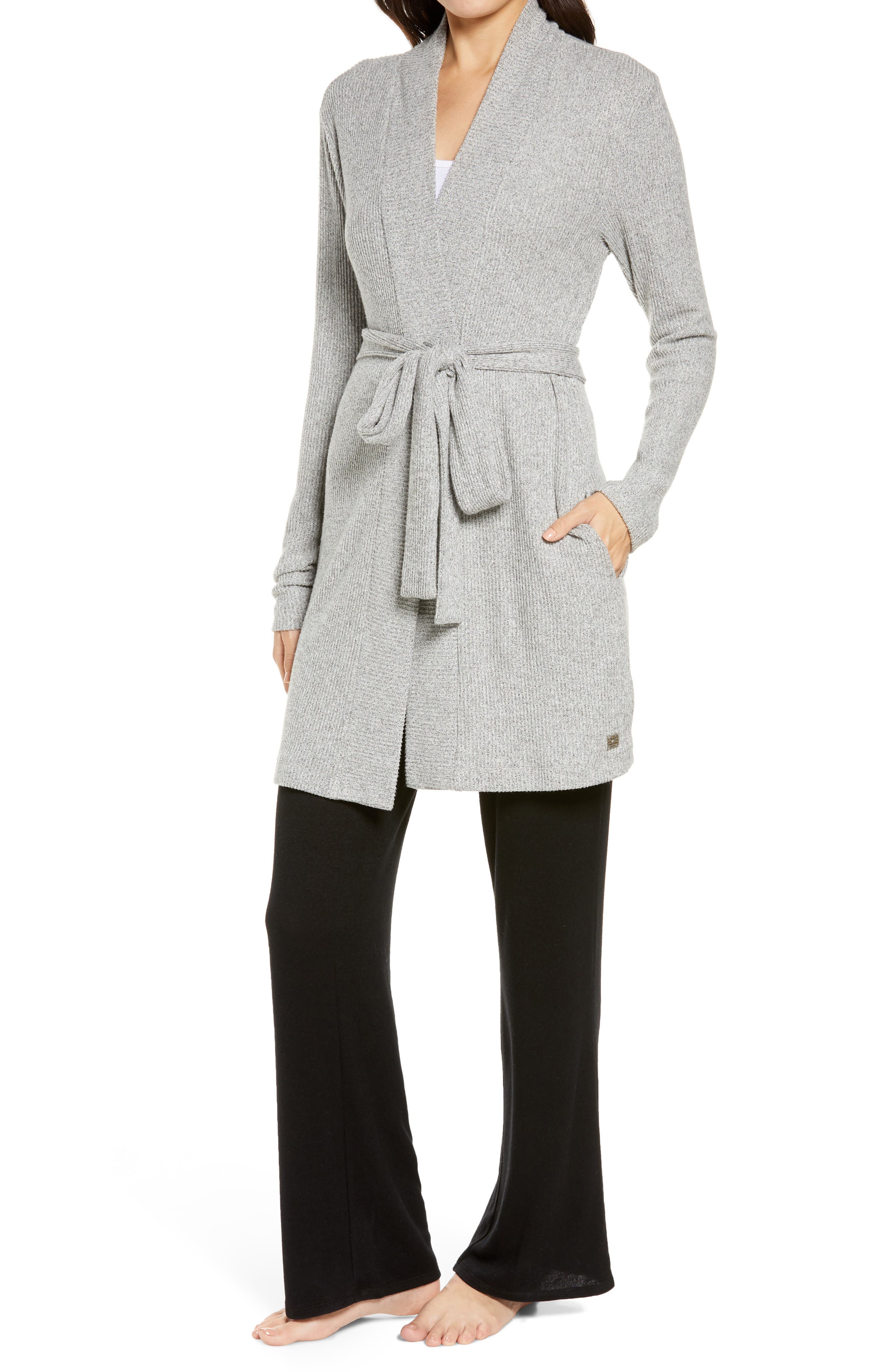 Natori Ulla Brushed Rib Wrap Cardigan