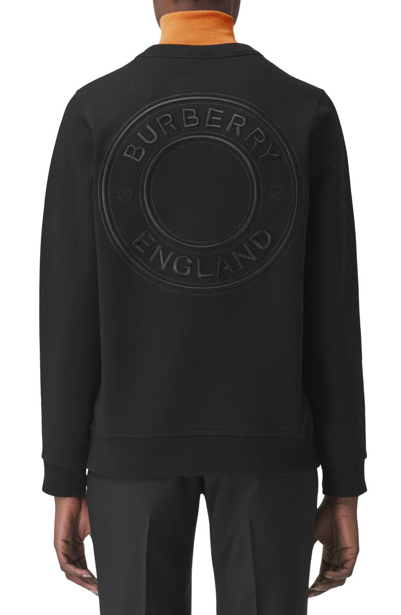 Burberry Poulter Roundel Logo Embroidered Sweatshirt, Alternate, color,