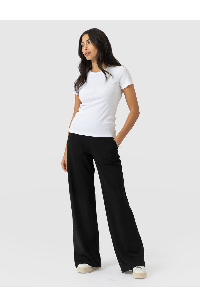 Saint + Sofia Victory Straight Leg Pant, Main, color, Black