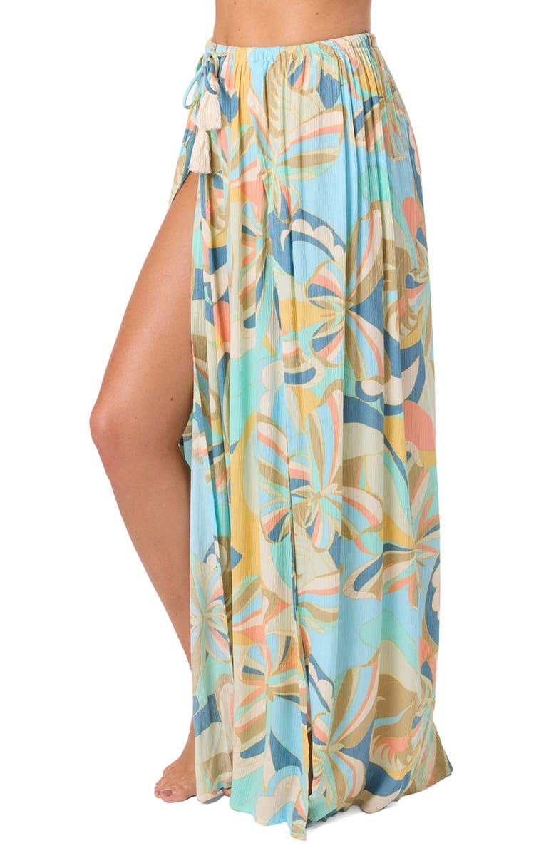 O'Neill Brooke Print Cover-Up Skirt, Alternate, color, Light Blue Multi Colored