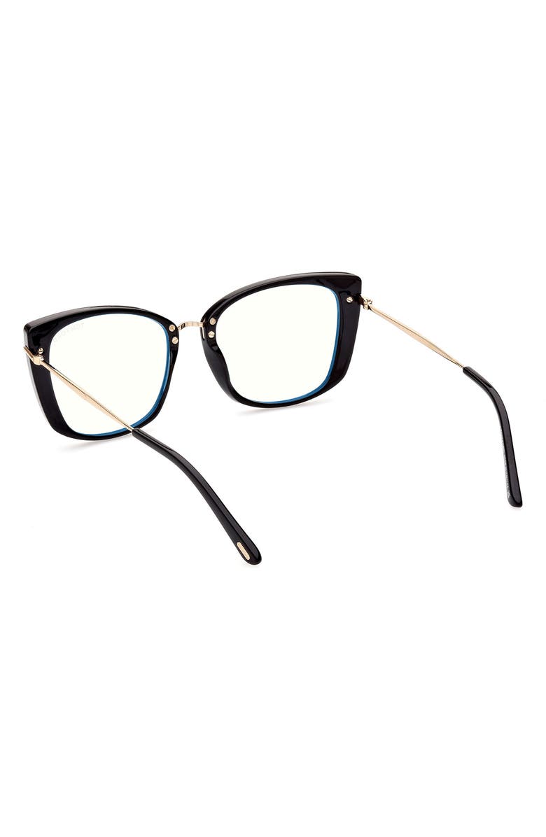 TOM FORD 53mm Cat Eye Blue Light Blocking Glasses, Alternate, color, 