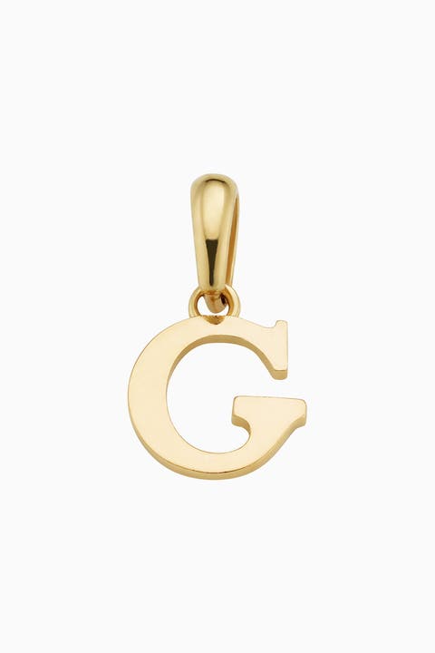 14K Gold My Letter Initial Pendant Charm
