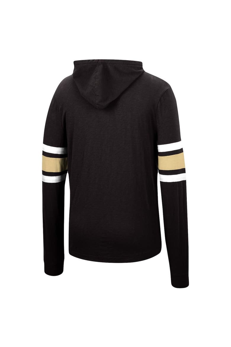 Men's Colosseum Black Army Black Knights Lebowski Hoodie Long Sleeve T-Shirt, Alternate, color, Black