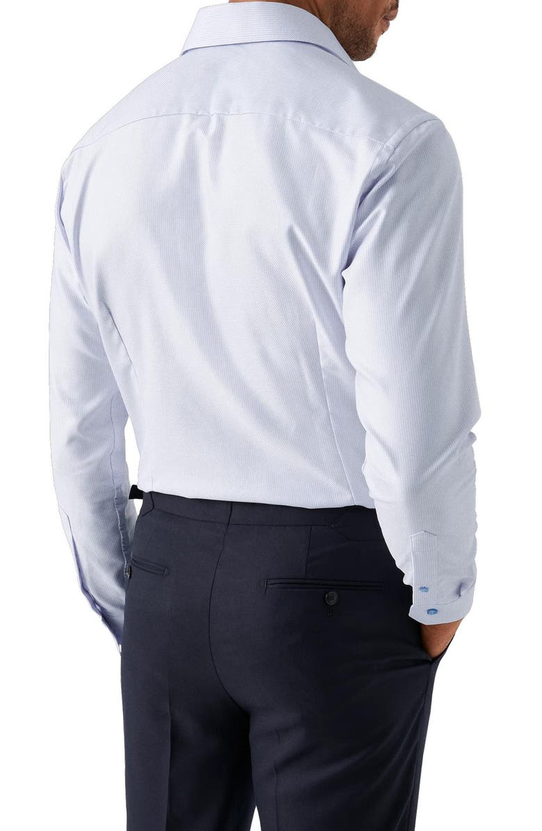 Eton Slim Fit Textured Solid Cotton Shirt, Alternate, color,