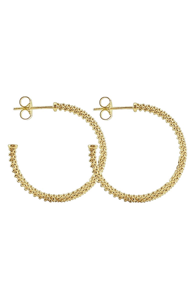 LAGOS Caviar Gold Hoop Earrings, Alternate, color, Gold