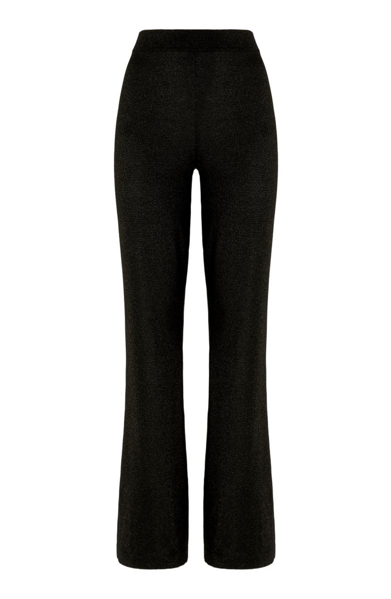Missoni Straight Long Pants In Lamé, Alternate, color, Black