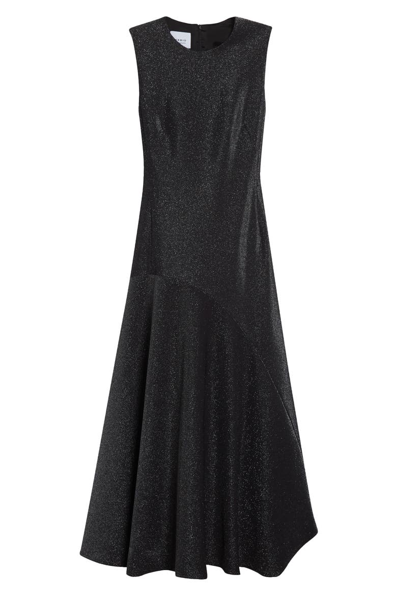 Asymmetric Metallic Knit Dress, Alternate, color, BRUSHED STEEL
