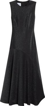Akris punto Asymmetric Metallic Knit Dress