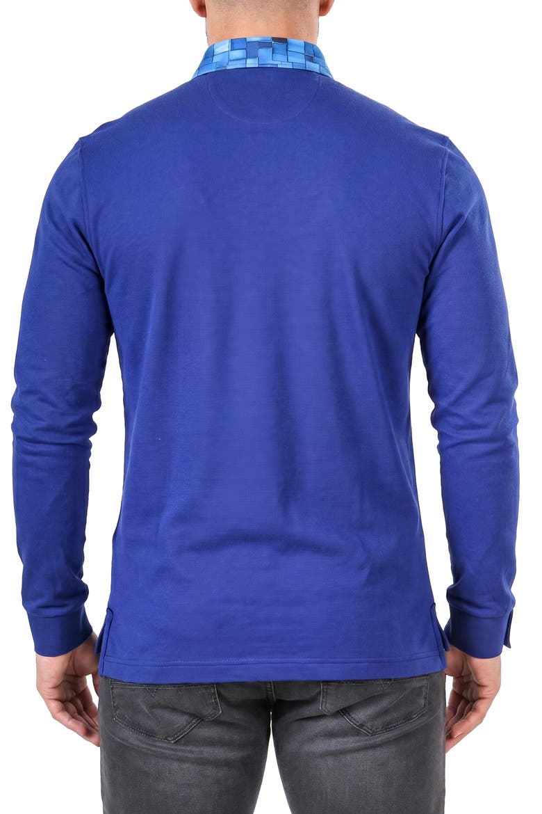 Newton Long Sleeve Polo, Alternate, color, BLUE