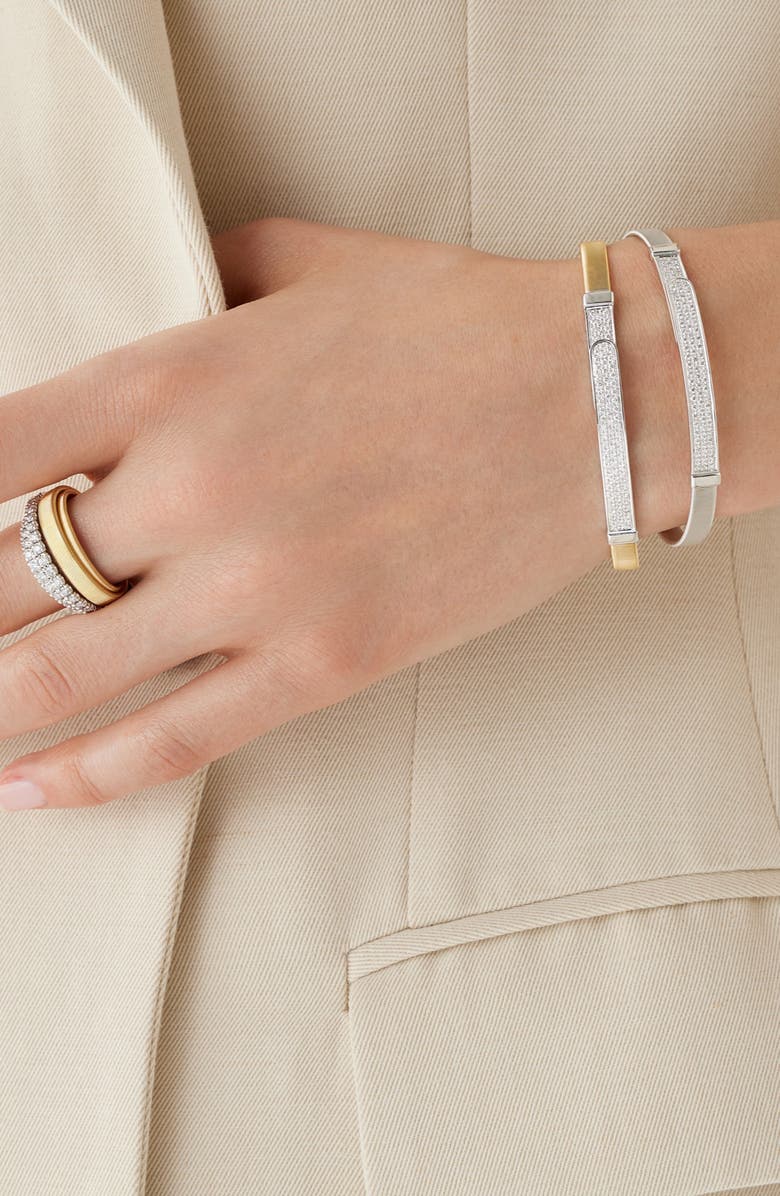 Marco Bicego Masai Thin 18K Gold Coil & Diamond Bangle, Alternate, color,