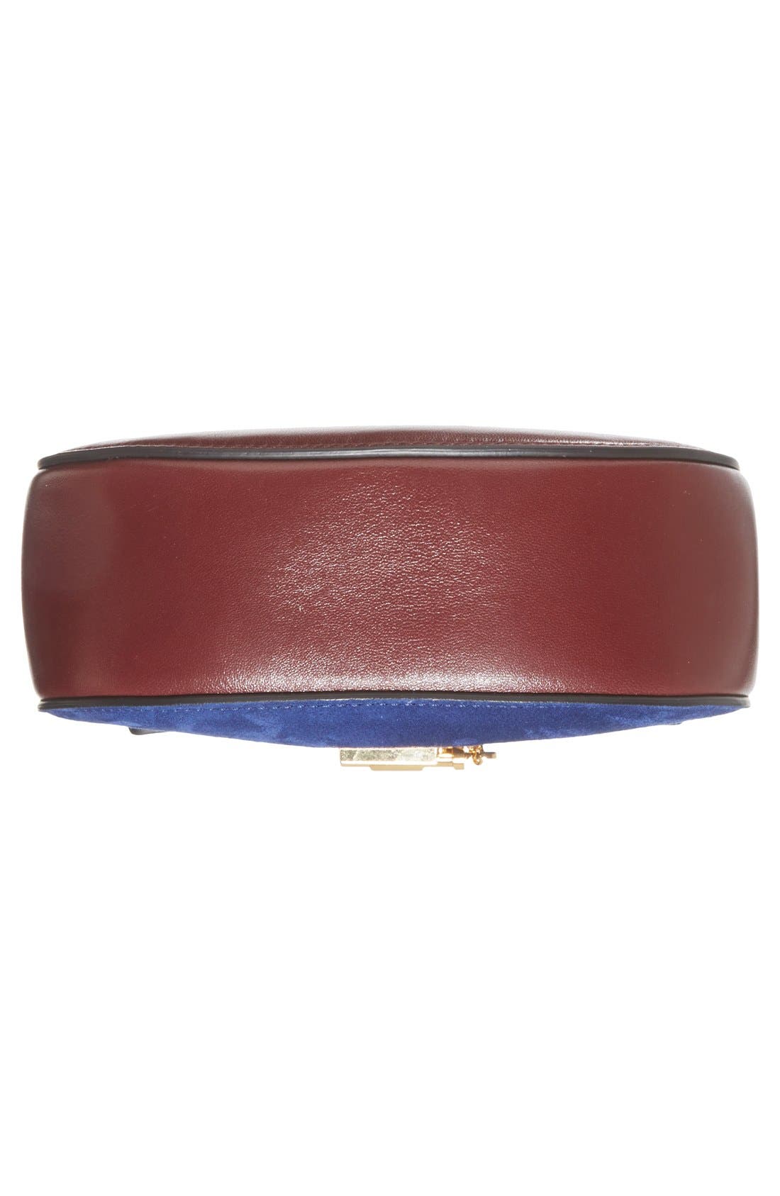 Chloé 'Mini Drew' Leather & Suede Shoulder Bag, Alternate, color, 