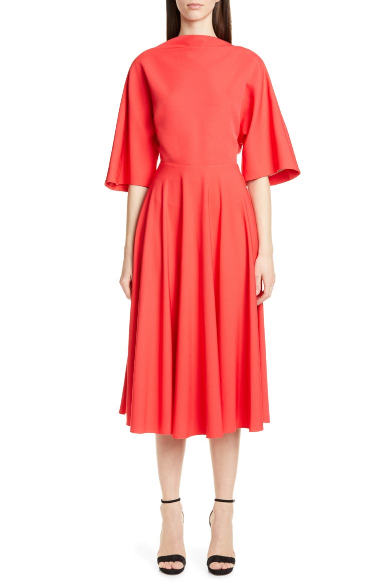 Bow Back Midi Dress, Main, color, DUSTY ROSE