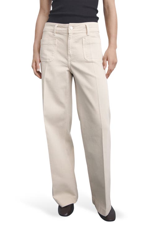 Jessie Patch Pocket Wide Leg Jeans (Regular & Plus)