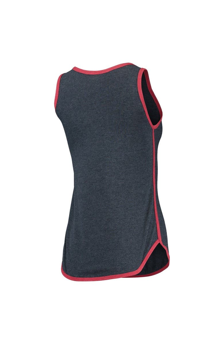 New Era Women's New Era Heathered Navy Minnesota Twins Contrast Binding Scoop Neck Tank Top, Alternate, color, 