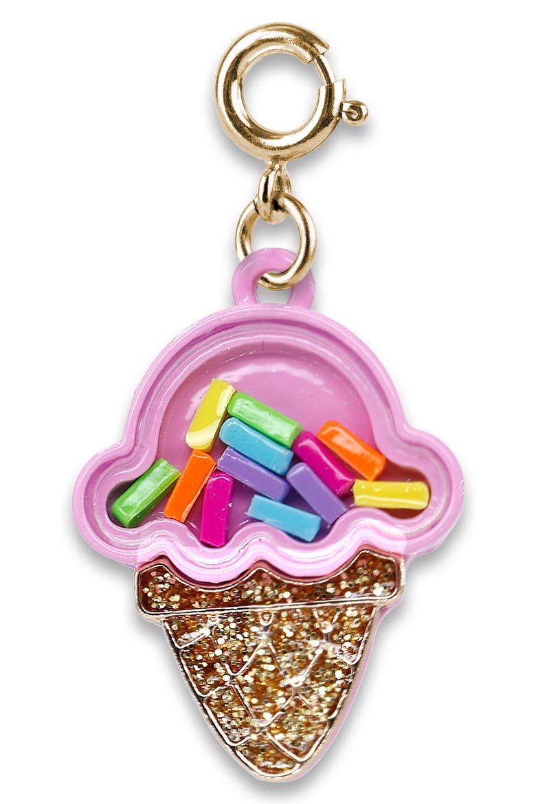 Ice Cream Shaker Charm, Main, color, PINK