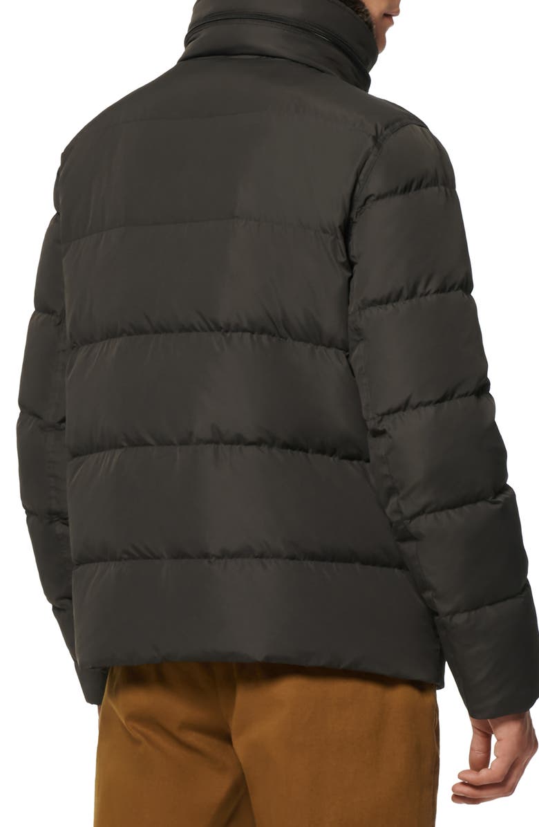 Marc New York Horizon Down & Feather Coat with Faux Fur Collar, Alternate, color, Smoke