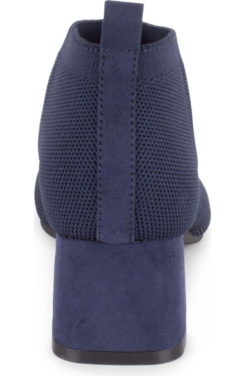 Tahari Corniche Block Heel Knit Bootie, Alternate, color, Dark Navy