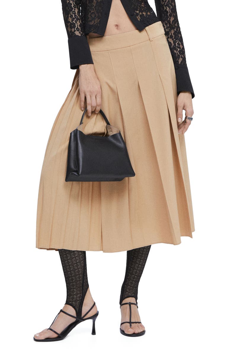 MANGO Pleated Skirt, Main, color, 