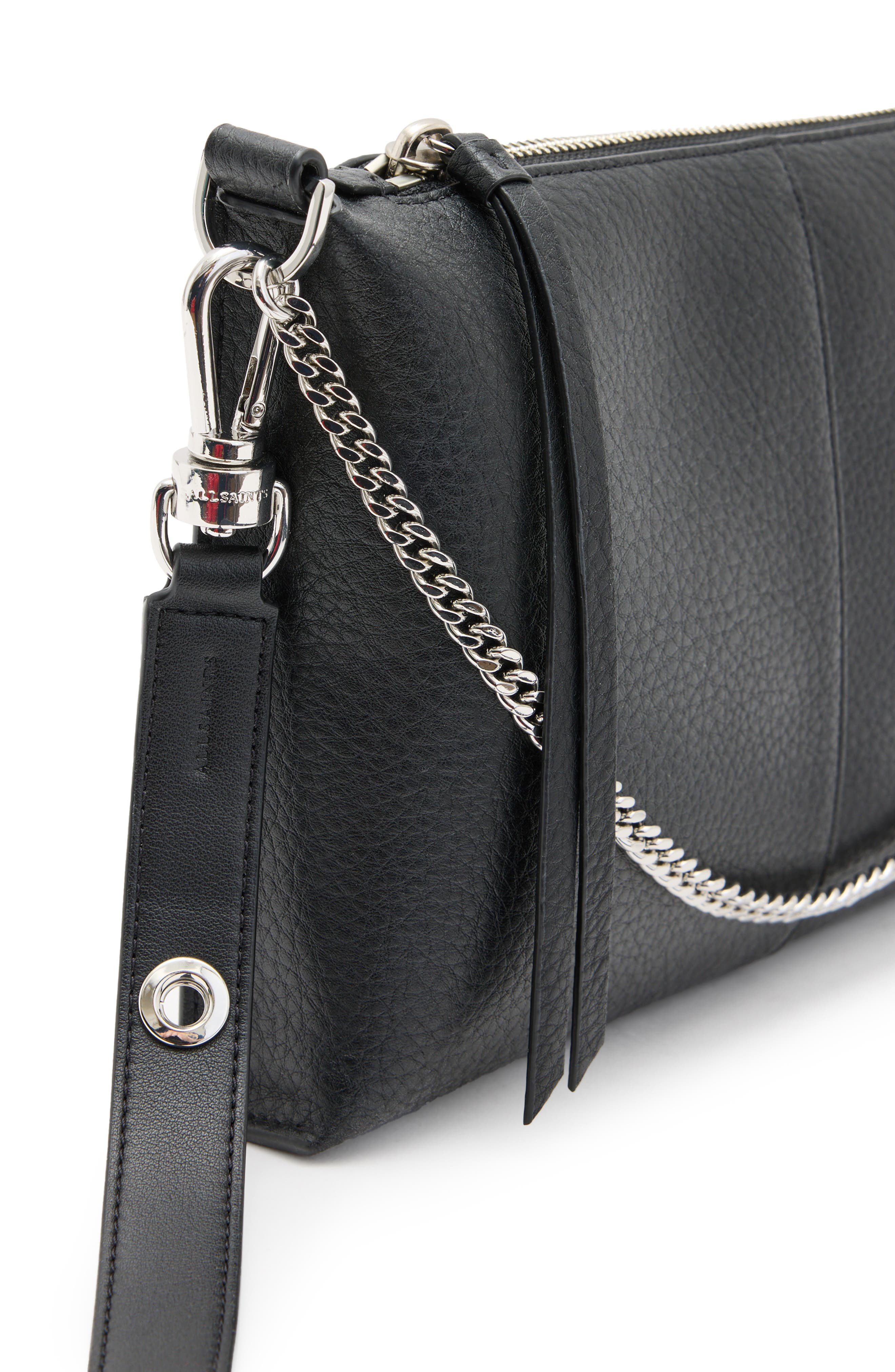 AllSaints Eve Leather Crossbody Bag, Alternate, color, 