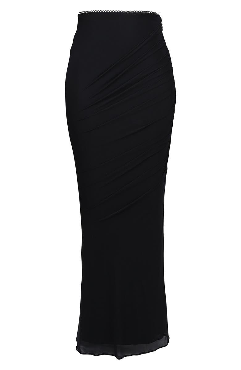 HOUSE OF CB Cassidy Mesh & Tulle Maxi Skirt, Alternate, color, Black