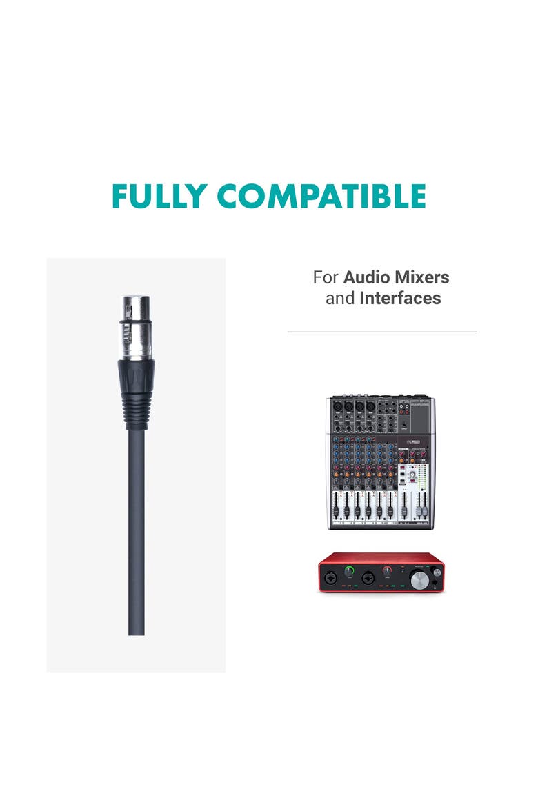 PC-M6 Universal Cardioid Condenser Podcast Microphone with XLR and 3.5mm, Alternate, color, Black