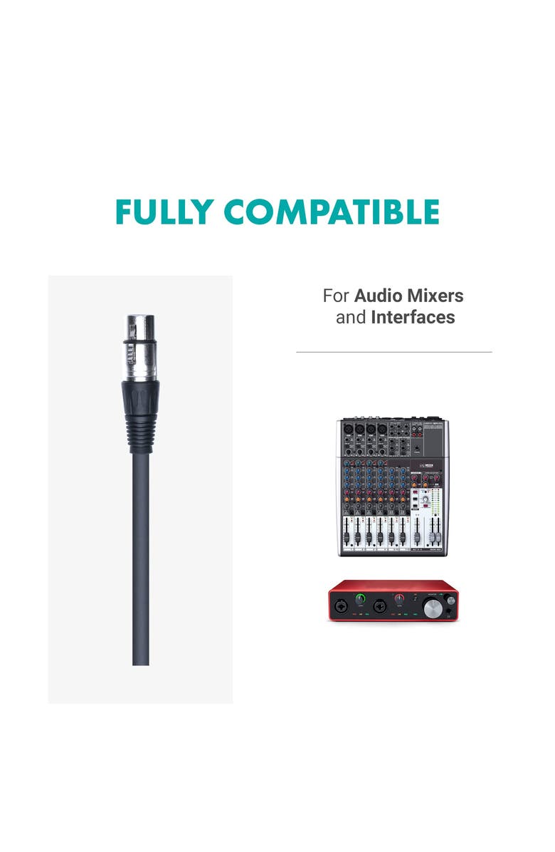 MOVO PC-M6 Universal Cardioid Condenser Podcast Microphone with XLR and 3.5mm, Alternate, color, Black