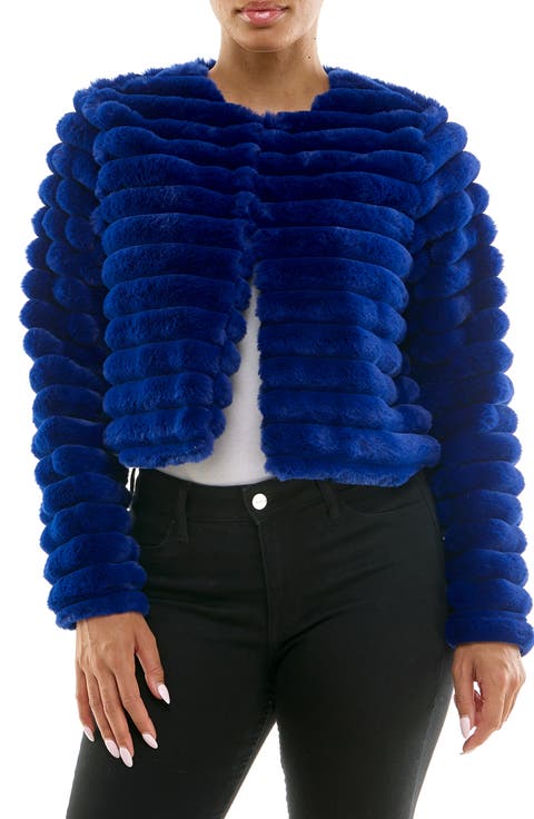 Faux Fur Long Sleeve Bolero