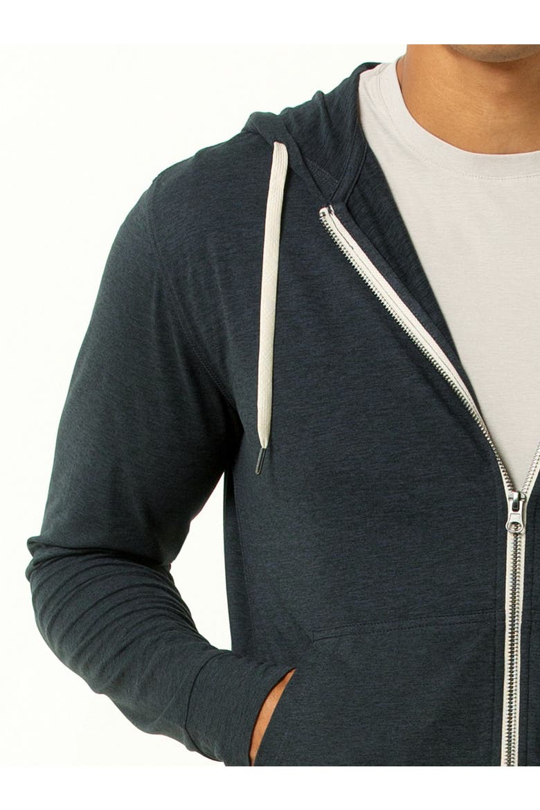 Everyday Full Zip Hoodie, Alternate, color, Heather Navy