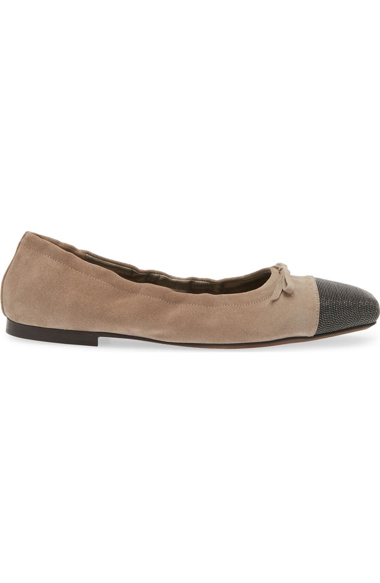 Brunello Cucinelli Monili Cap Toe Ballet Flat, Alternate, color,