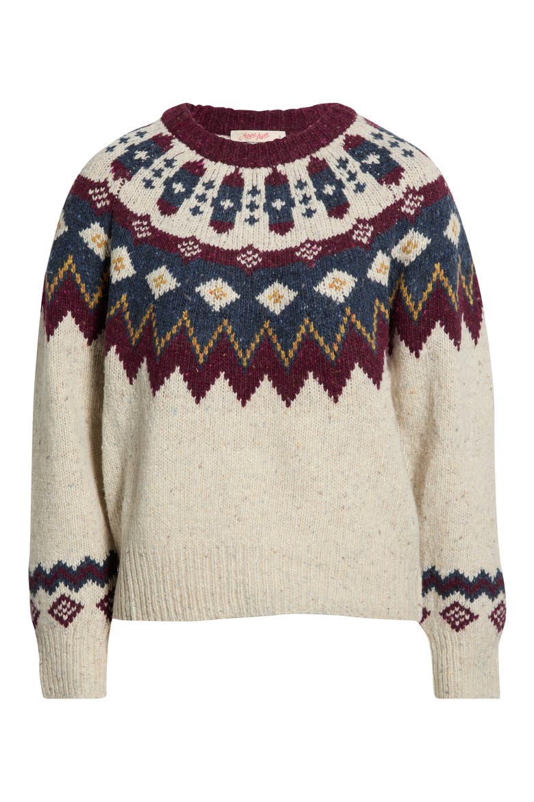 Donegal Fair Isle Crewneck Sweater, Main, color, OATMEAL