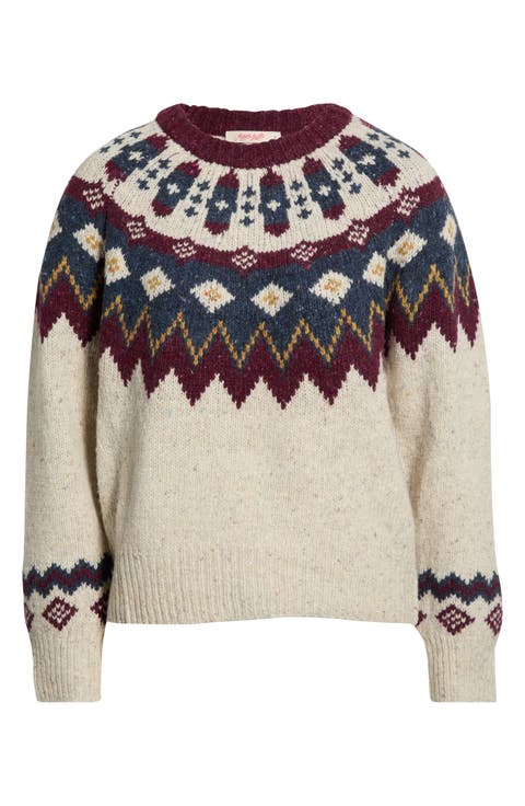 Donegal Fair Isle Crewneck Sweater
