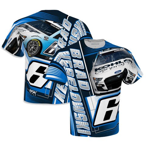 Men's Checkered Flag White Brad Keselowski Kohler Sublimated Dynamic Total Print T-Shirt