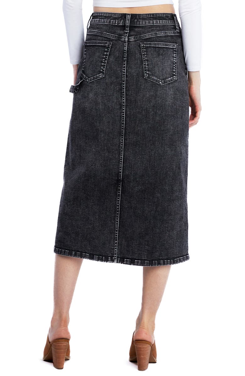 Wash Lab Denim Unity Utility Denim Skirt, Alternate, color, Unity Grey