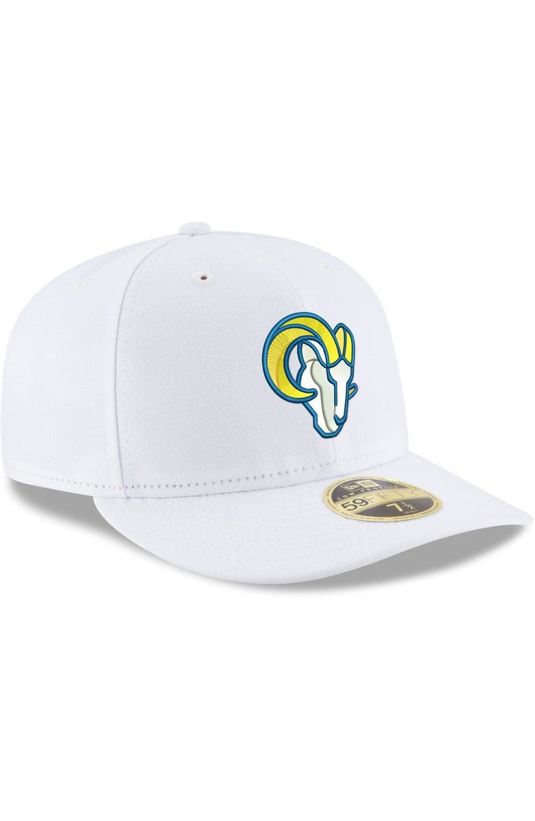 New Era Men's New Era White Los Angeles Rams Alternate Logo Omaha Low Profile 59FIFTY Fitted Hat, Alternate, color, White