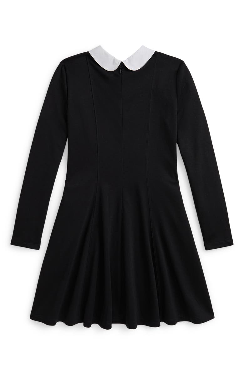Polo Ralph Lauren Kids' Long Sleeve Ponte Roma Dress, Alternate, color, Polo Black
