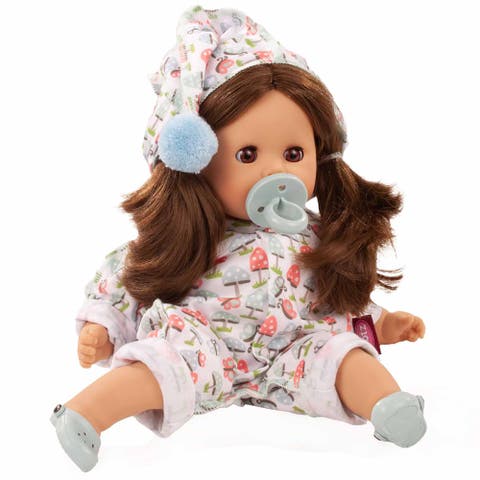Cosy Aquini 13" Lucky Mushroom Soft Cloth Brunette Baby Doll