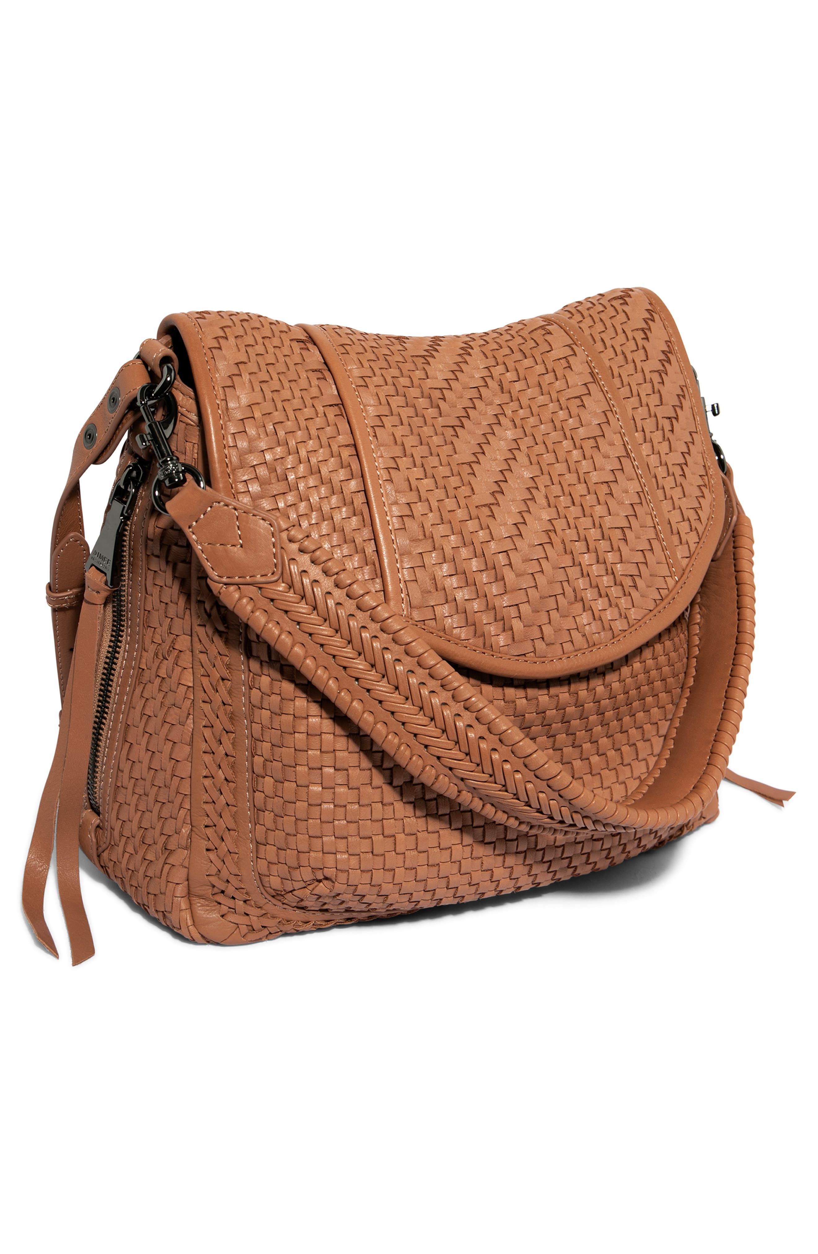 AIMEE All For Love Woven Leather Shoulder Bag, Alternate, color, Vachetta