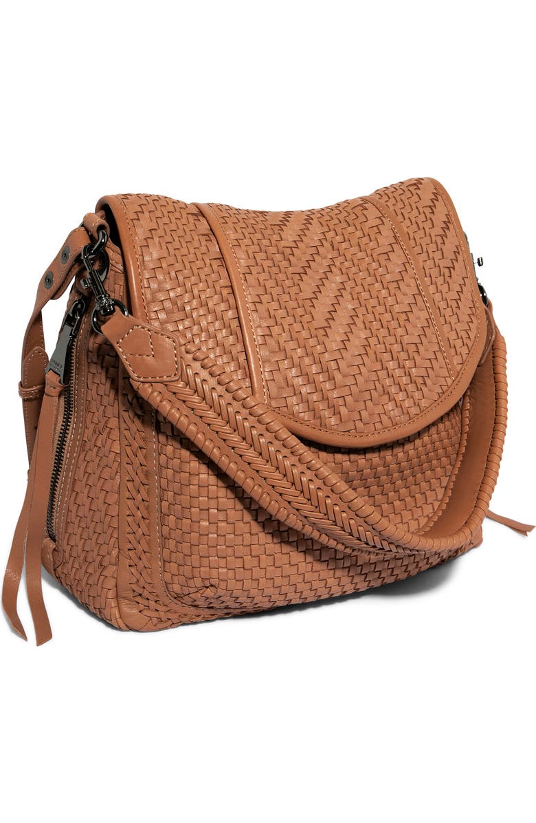 AIMEE All For Love Woven Leather Shoulder Bag, Alternate, color, Vachetta
