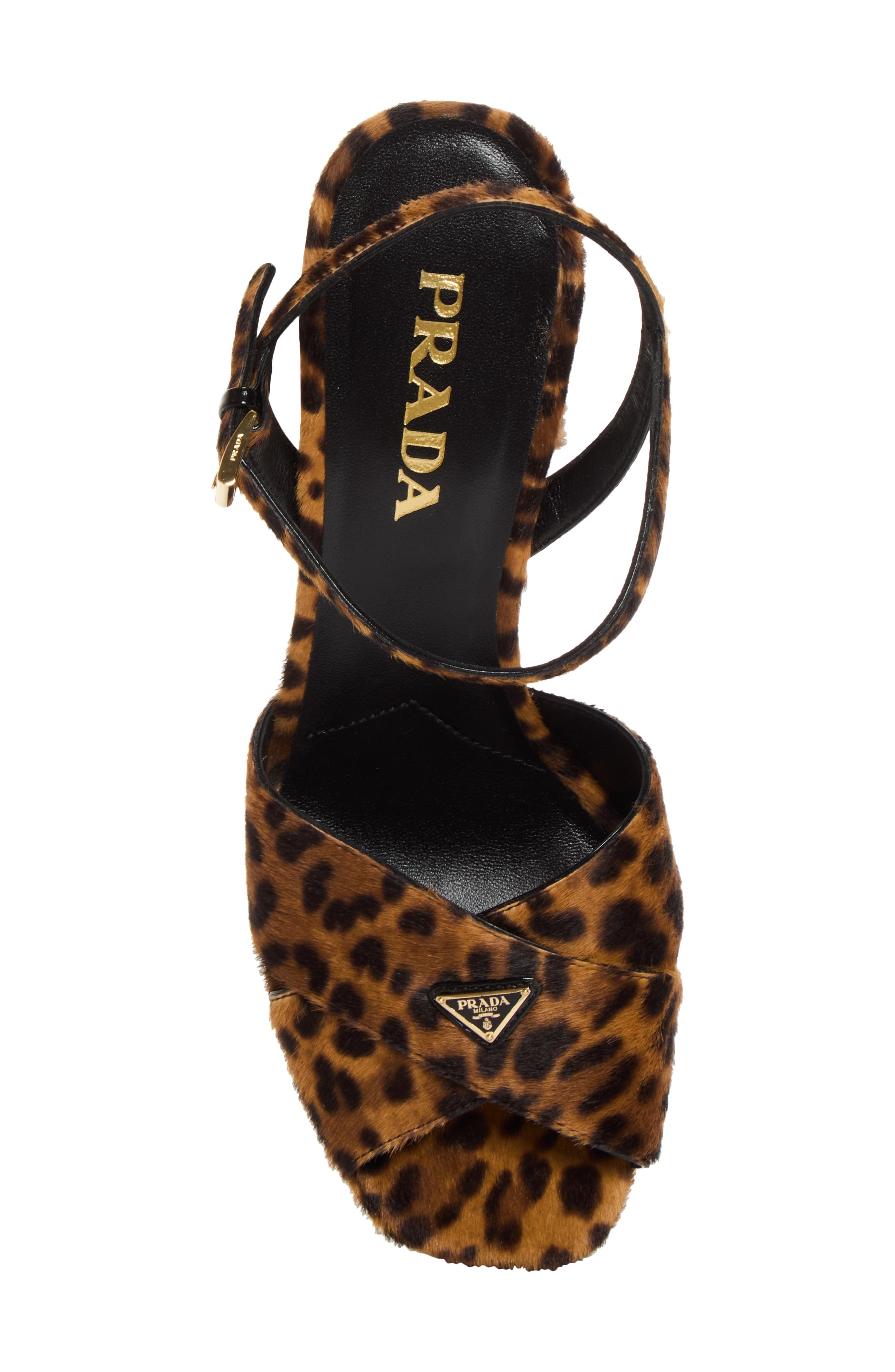 Genuine Calf Hair Platform Sandal, Alternate, color, MIELE