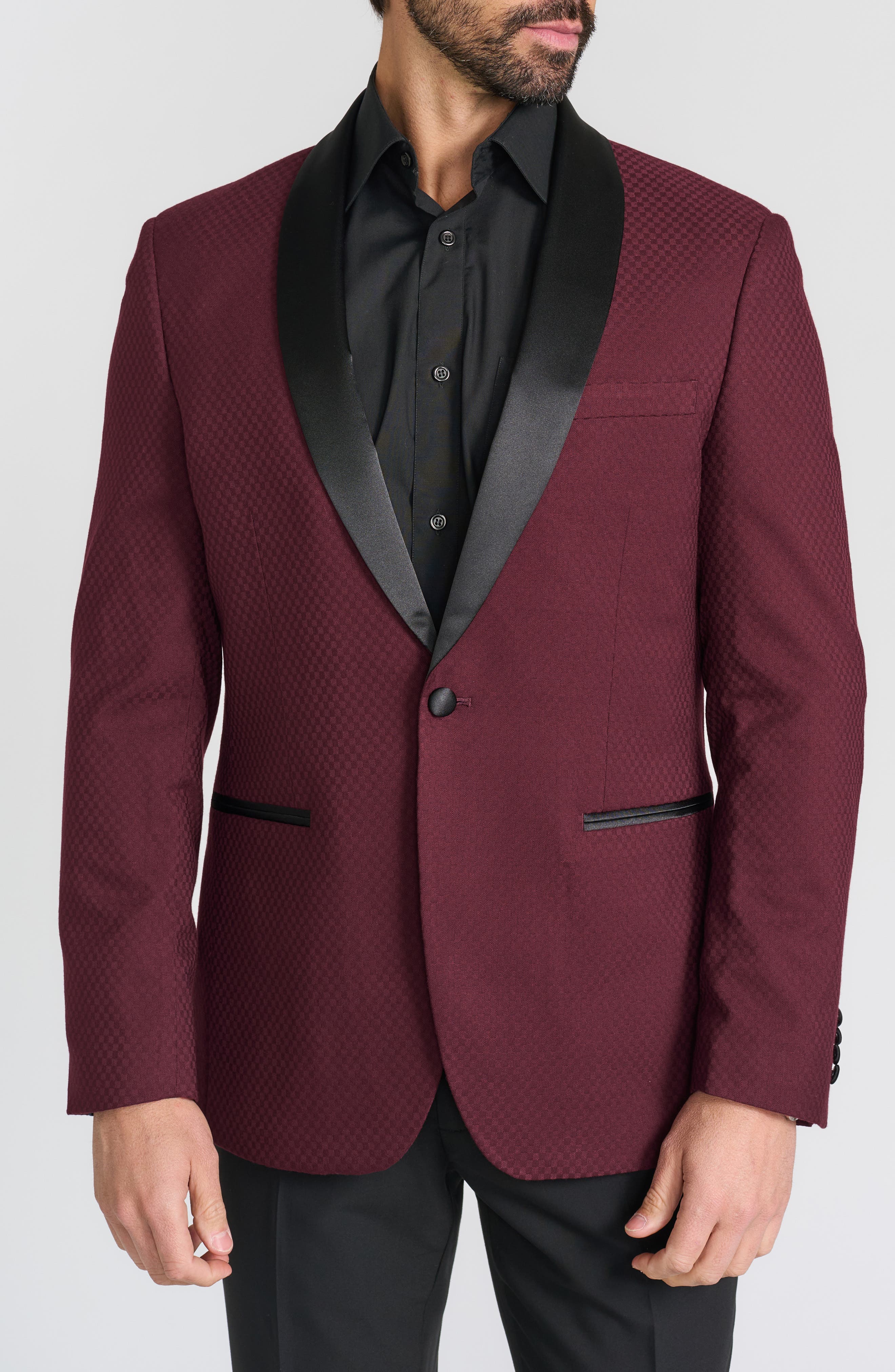 SAVILE ROW CO Tonal Jacquard Dinner Jacket
