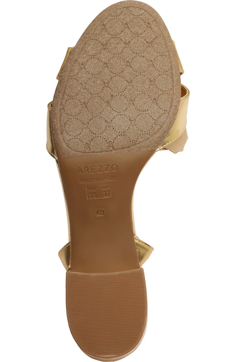 Arezzo Daisy Ankle Strap Sandal, Alternate, color, Gold