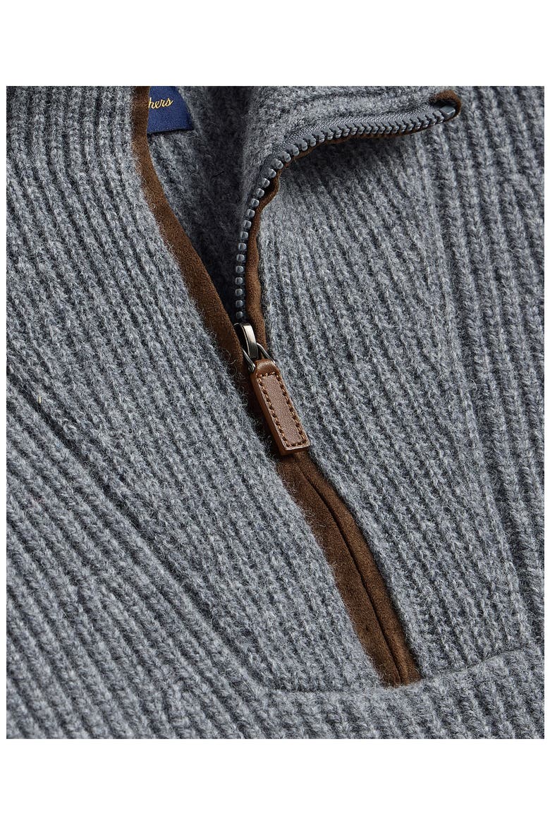 Wool Quarter Zip Sweater, Alternate, color, GREY MIX