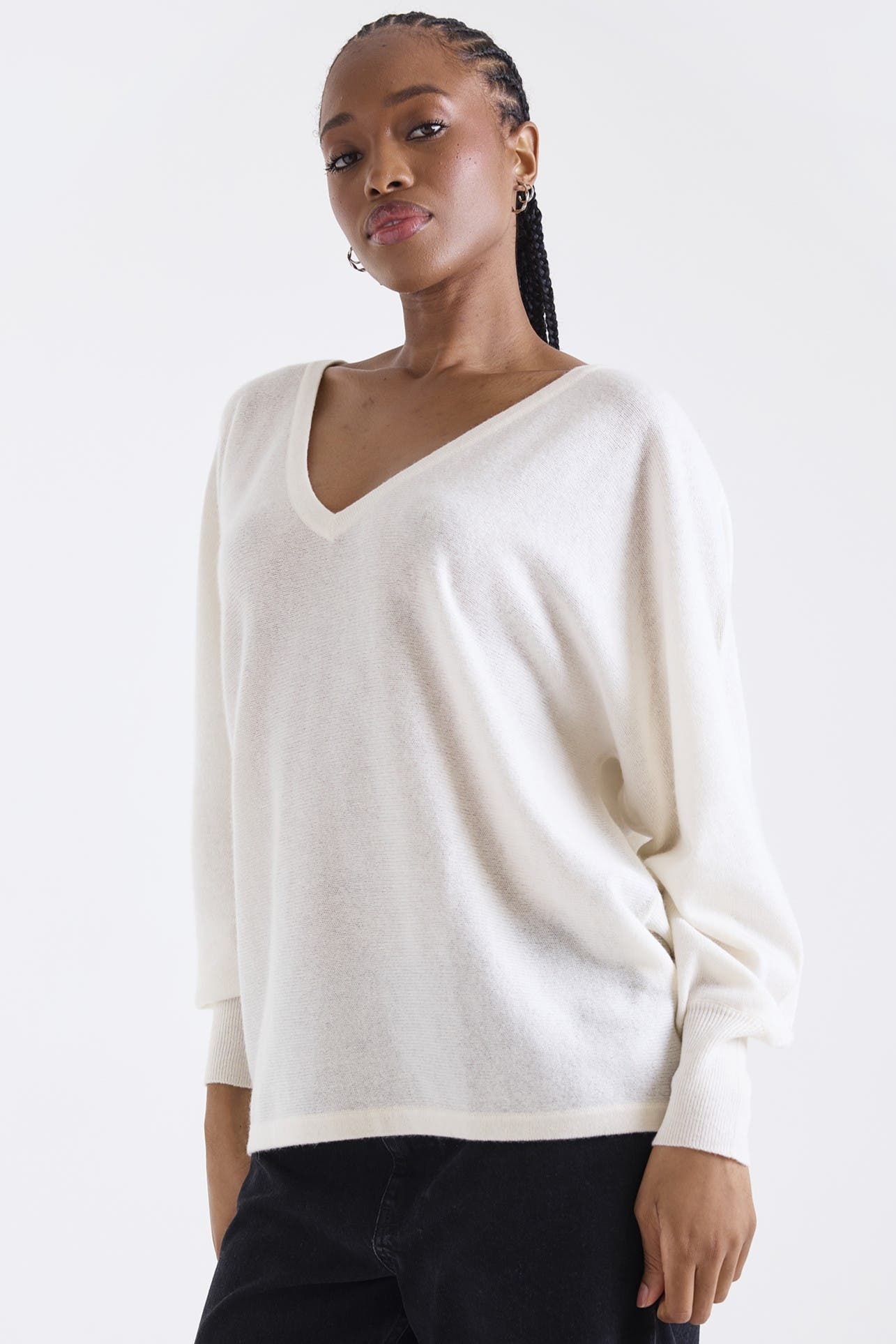 Paros V-Neck 100% Cashmere Sweater - image 3