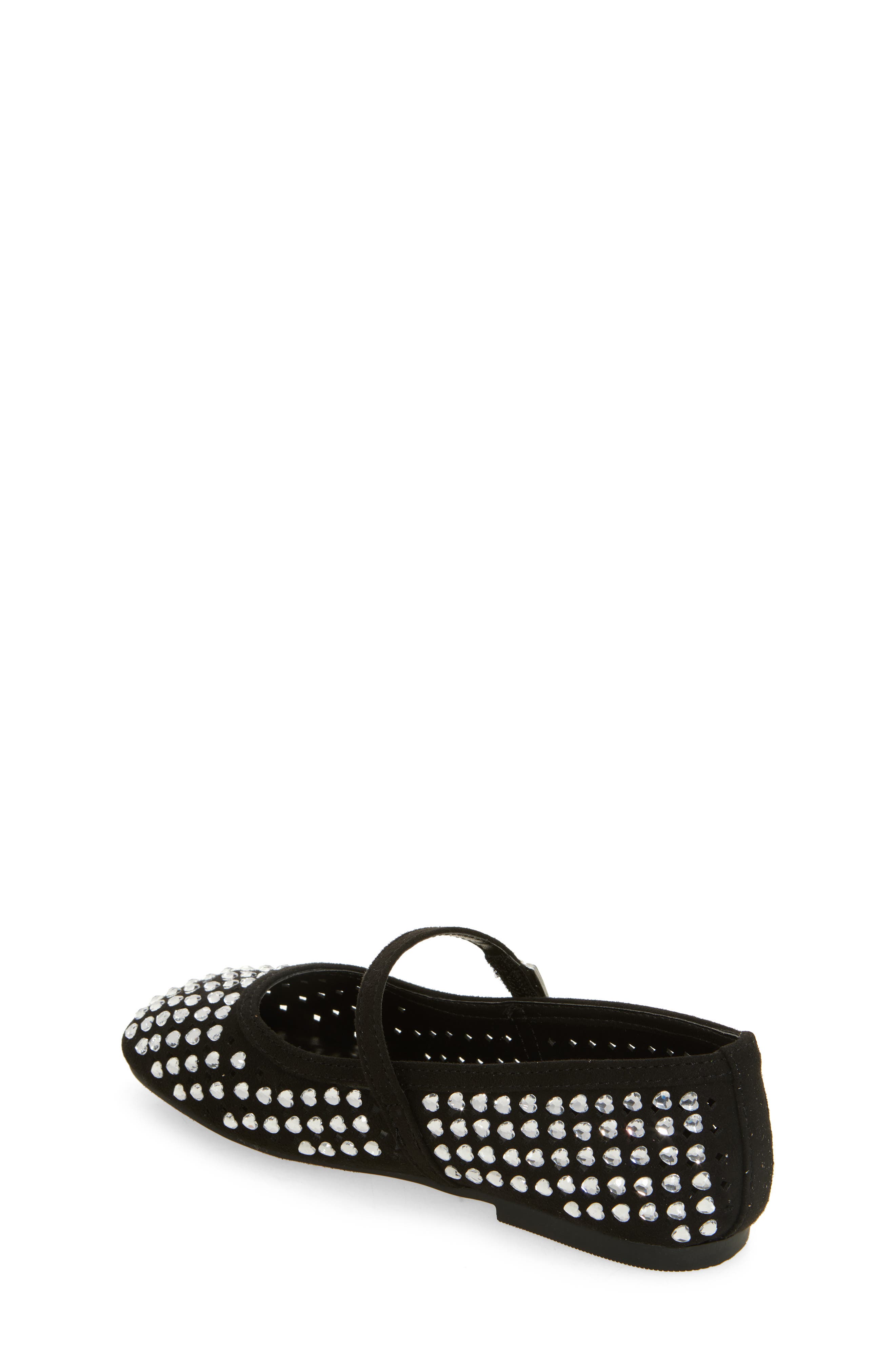Nordstrom Kids' Farrah Jeweled Mary Jane Flat, Alternate, color, Black
