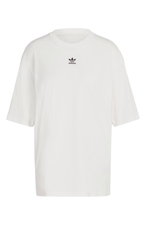 Adidas Originals Adidas Essentials Lifestyle Trefoil Logo Cotton T-shirt In White