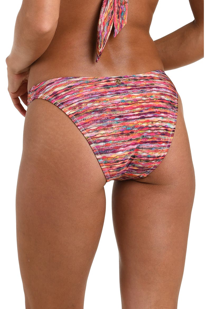 Shimmer Ripple French Cut Bikini Bottoms, Alternate, color, PINK MULTI