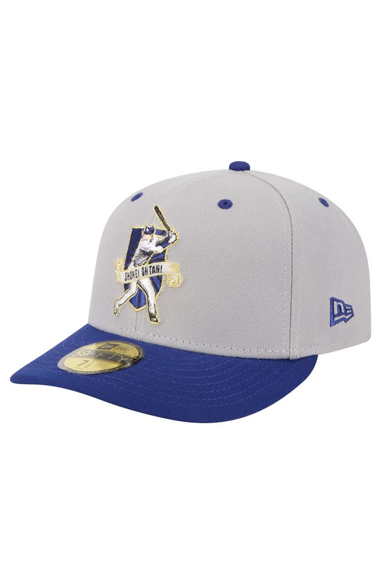 New Era Men's New Era Shohei Ohtani Gray Los Angeles Dodgers 59FIFTY Fitted Hat, Alternate, color, 